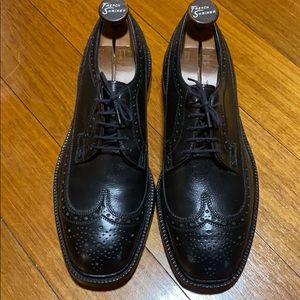 NWOT Vintage Nettleton Black leather long wing oxfords